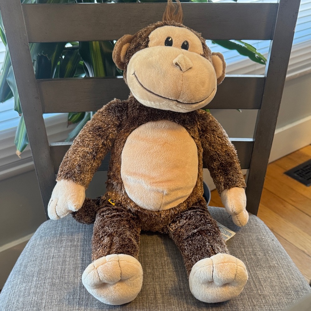 Build a Bear Brown Smiling Monkey Stuffed Plush